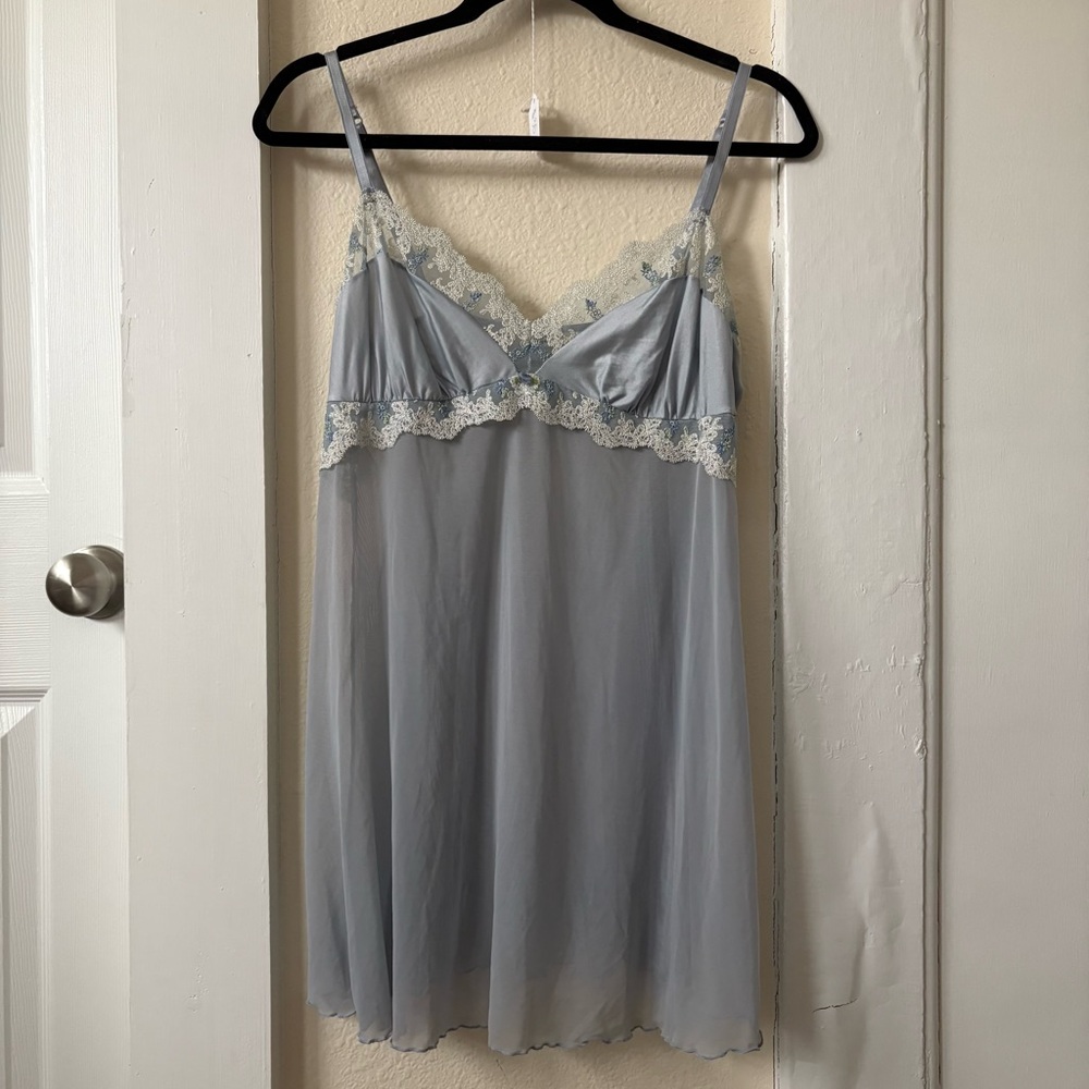 Felina Light Blue Lace Chemise